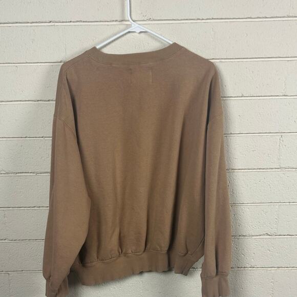 URBAN OUTFITTERS Sweatshirt 
Brown Think Green Frogs Earth Day size Small - Picture 3 of 9